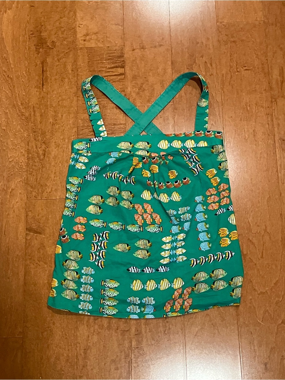 Vintage J. Crew fish top, y2k J Crew Fish Tank Top size small RARE